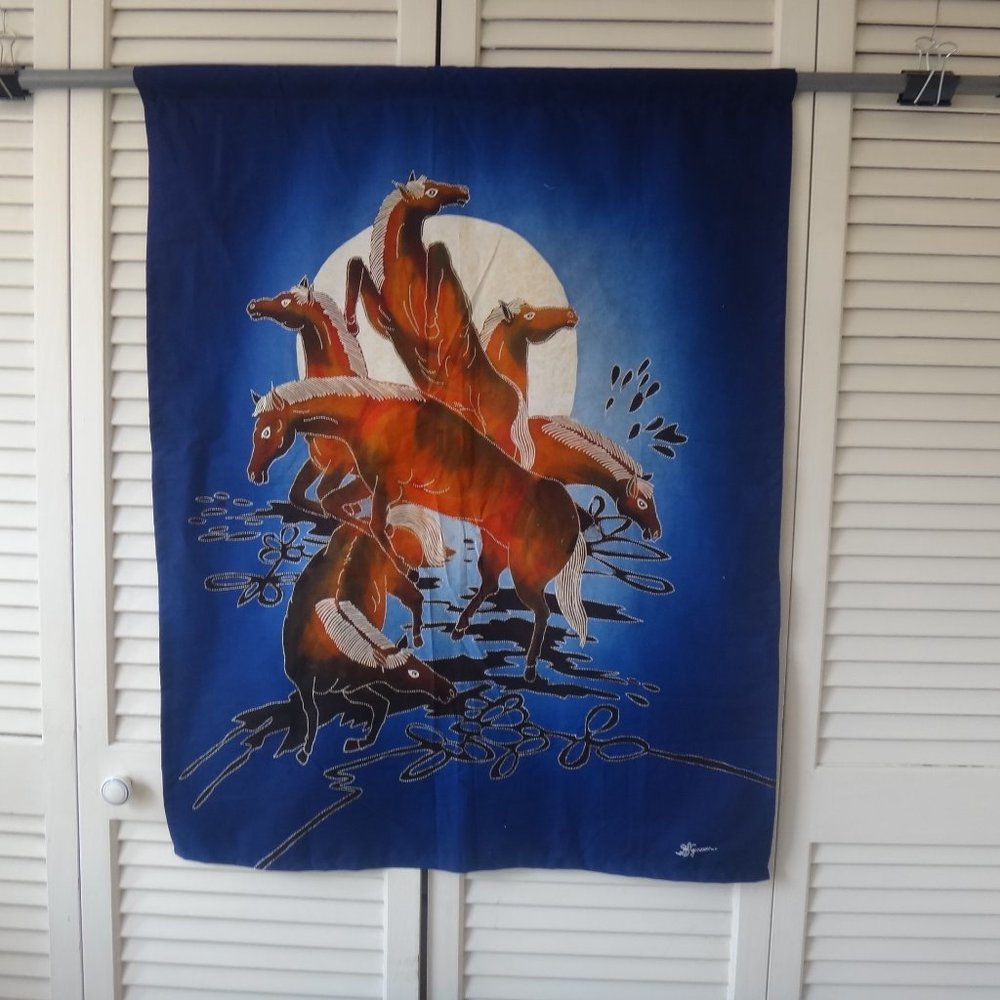 Batik Painting Cloth Wall Tapestry NEW